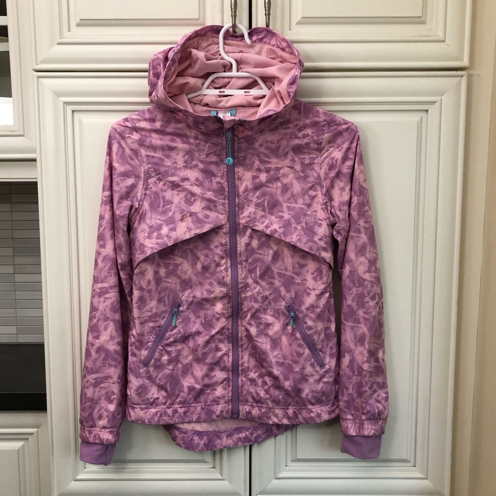 Ivivva by Lululemon girl’s hooded windbreaker jacket